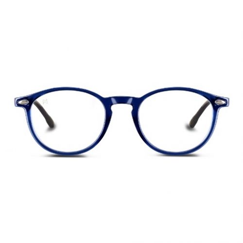 Cruz Blue Light Round Eyeglasses Navy